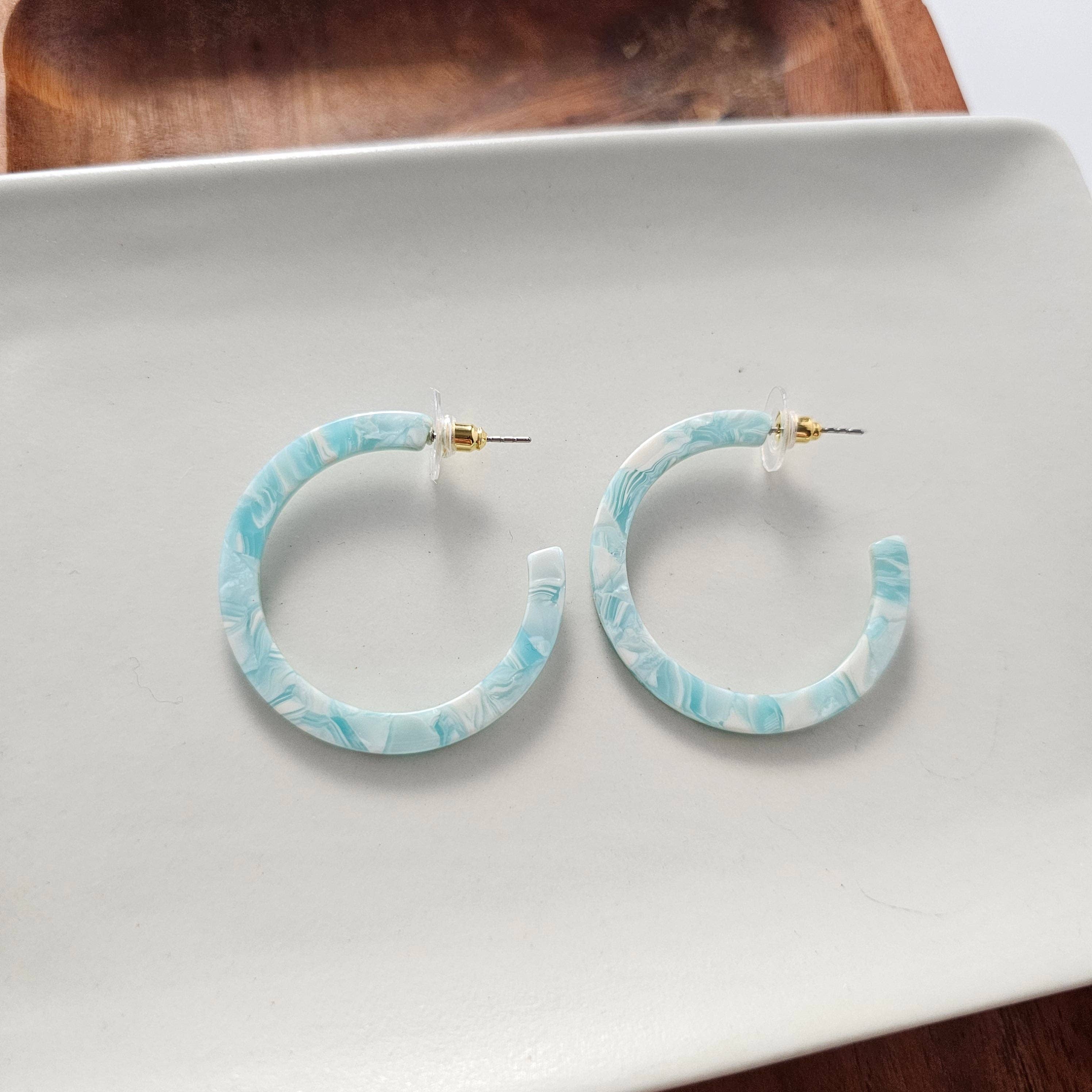 Camy Hoops - Aquamarine // Earrings, Gifts