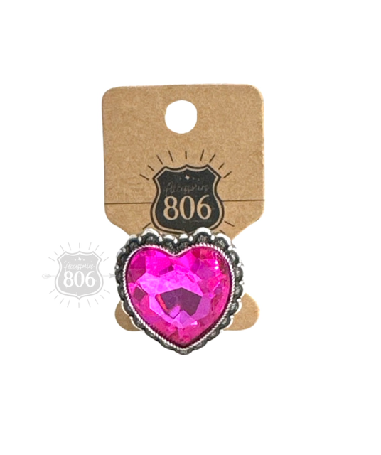 Rhinestone heart ring: AB