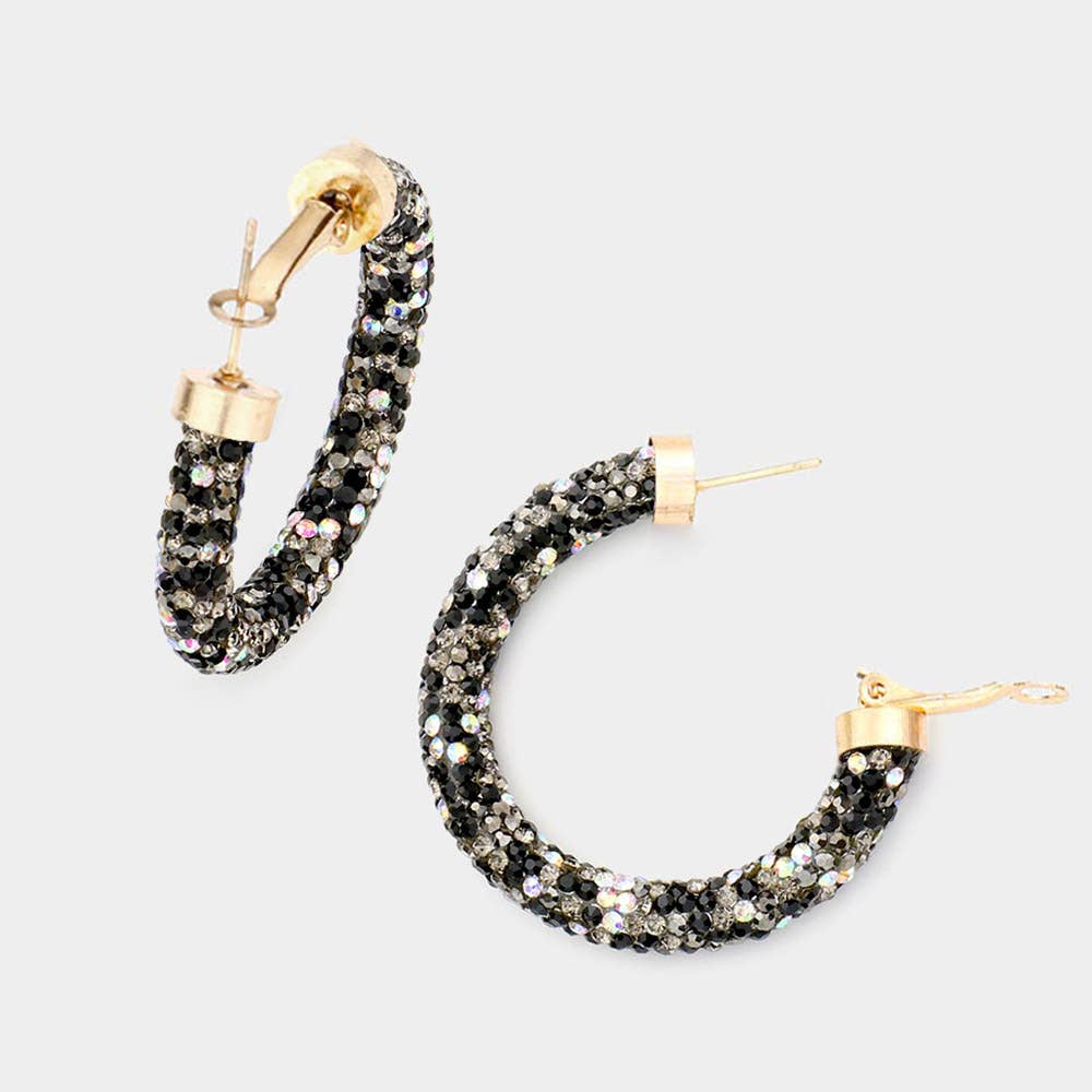 Rhinestone Pave Hoop Earrings
: Rdmt