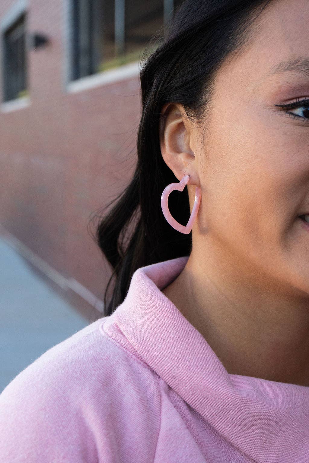 Heart Hoops - Pink // Valentine&