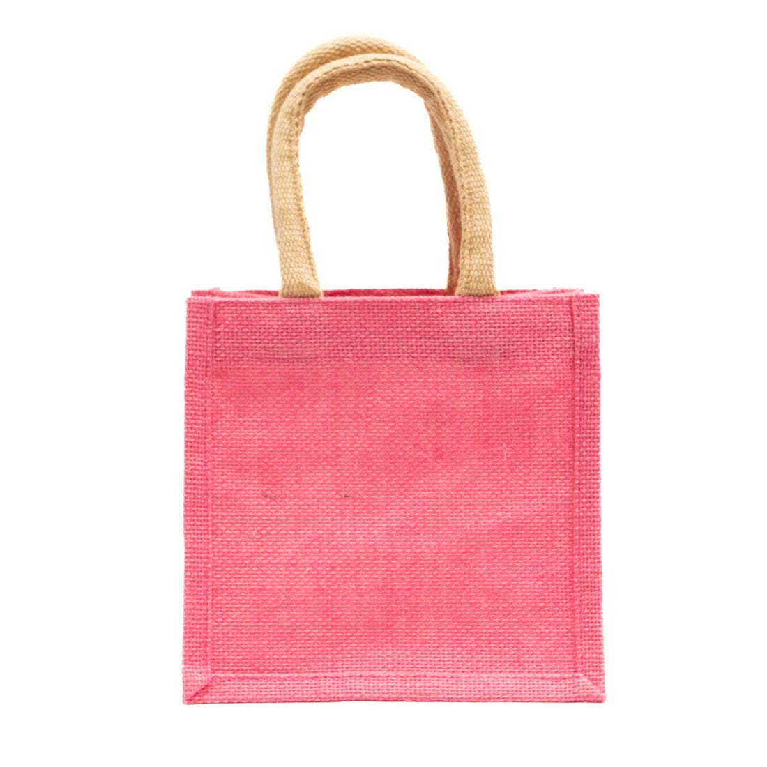 Jute Petite Gift Tote Hot Pink 7x7x5