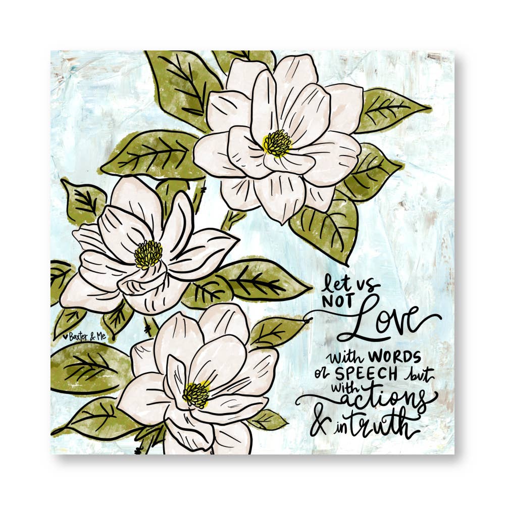 Actions and Truth Wrapped Canvas: 12" x 12" Baxter & Me