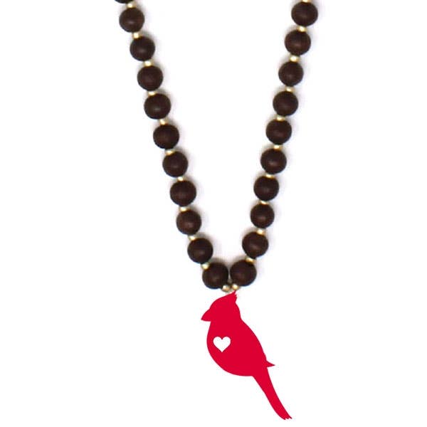 Red Cardinal Black Jennifer Necklace