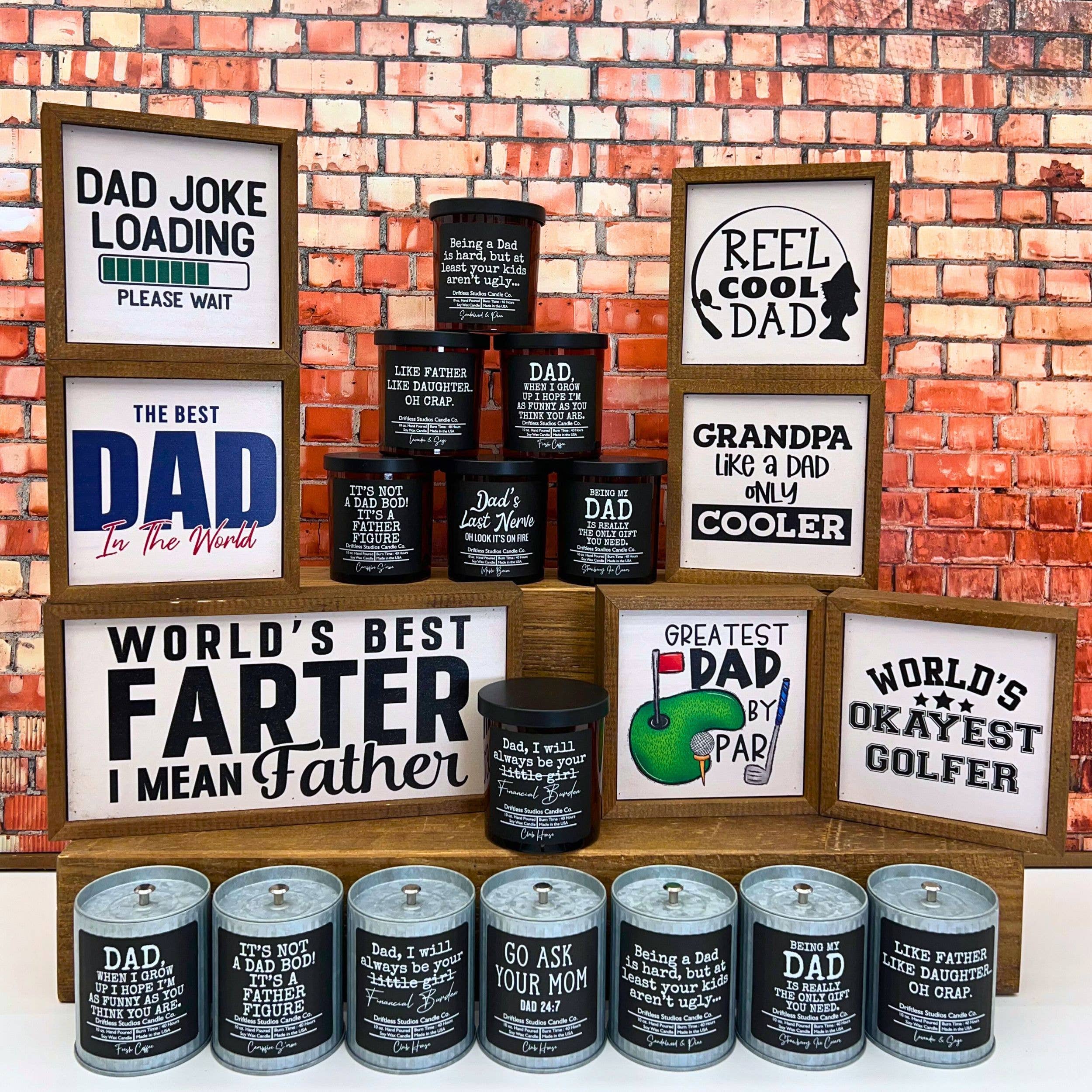 Being a Dad is hard Funny Fathers Day Candle - Gift Candles: Sandalwood & Pine
