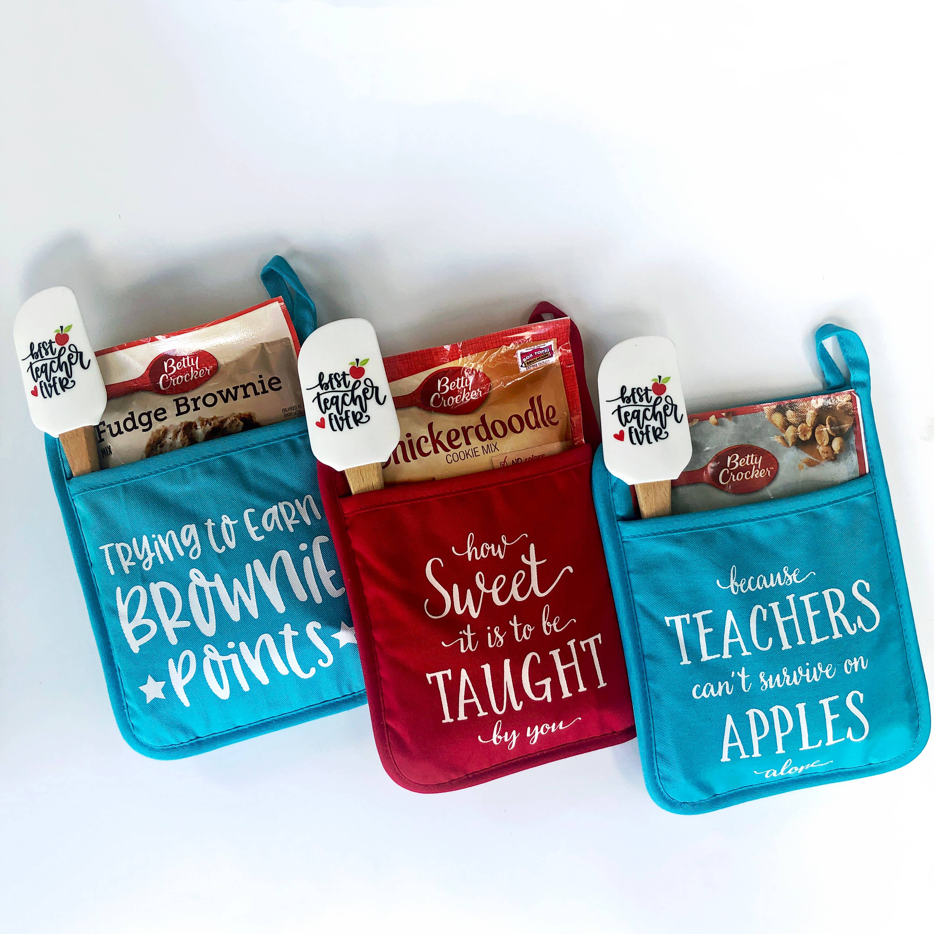 Teacher Pot Holder Gift - Smart Cookie: Red / Thank You for Making Me One Smart Cookie