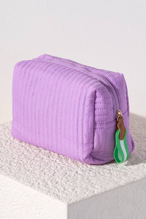Ezra Large Boxy Cosmetic Pouch SALE: Lilac