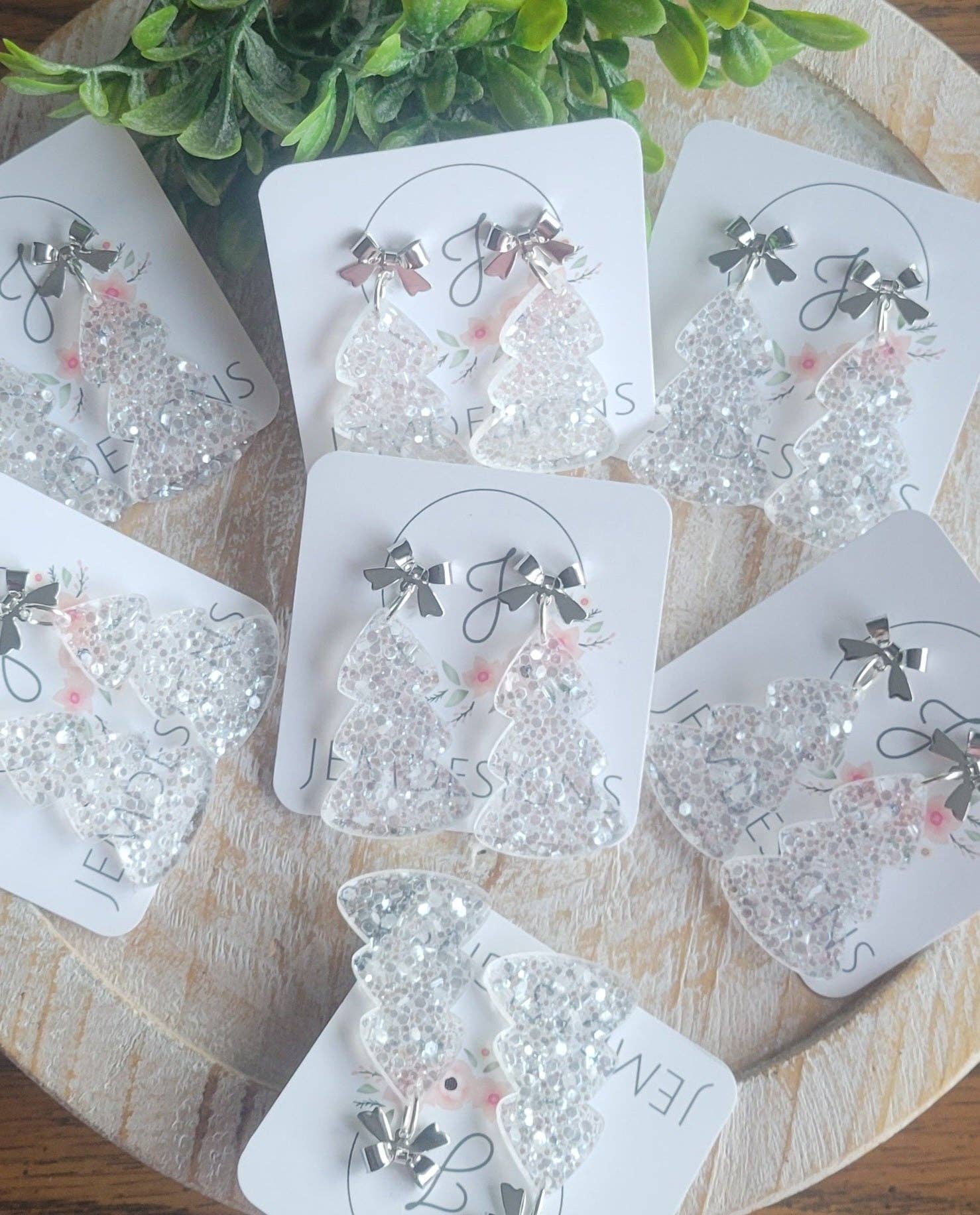 Snowy Tree Earrings
