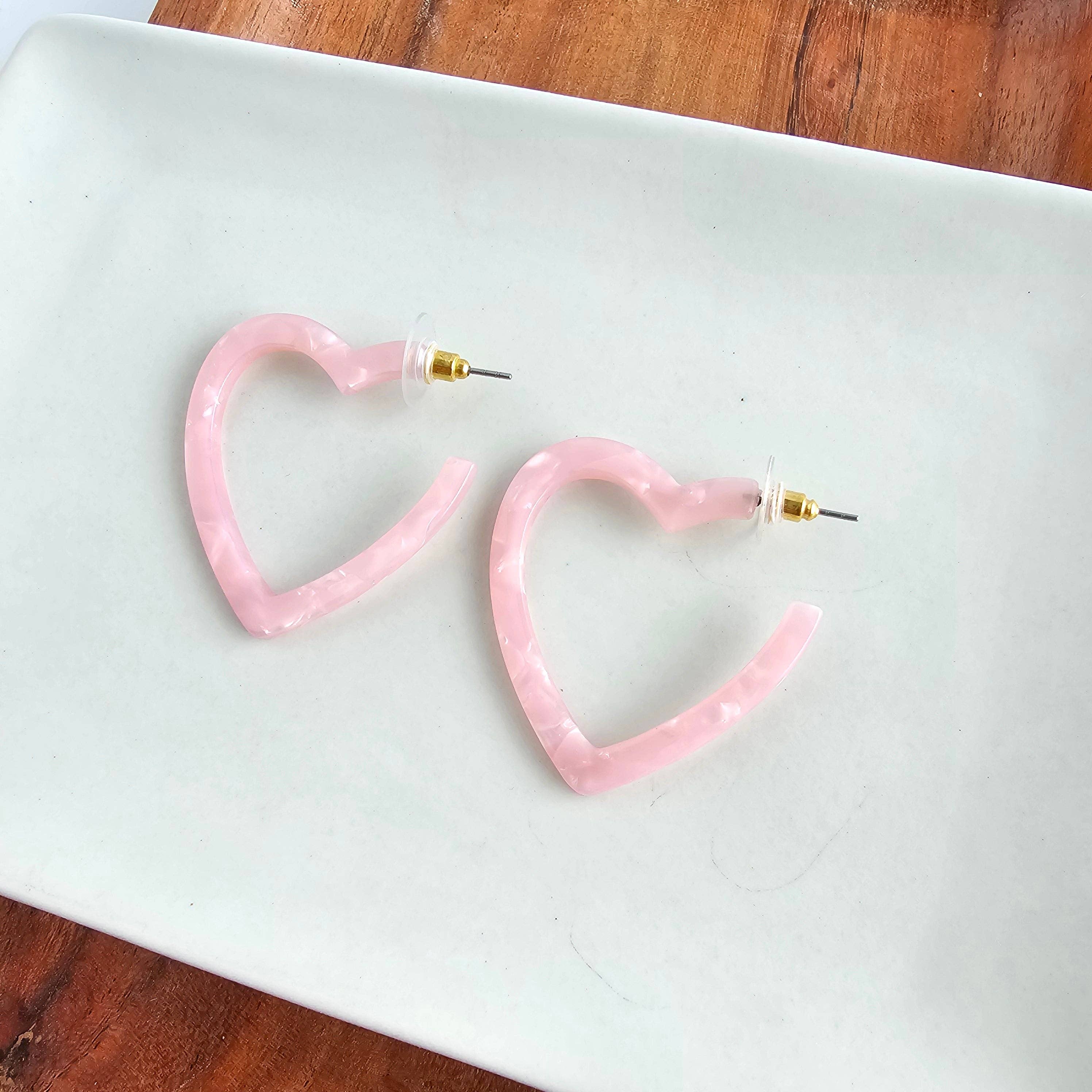 Heart Hoops - Pink // Valentine&