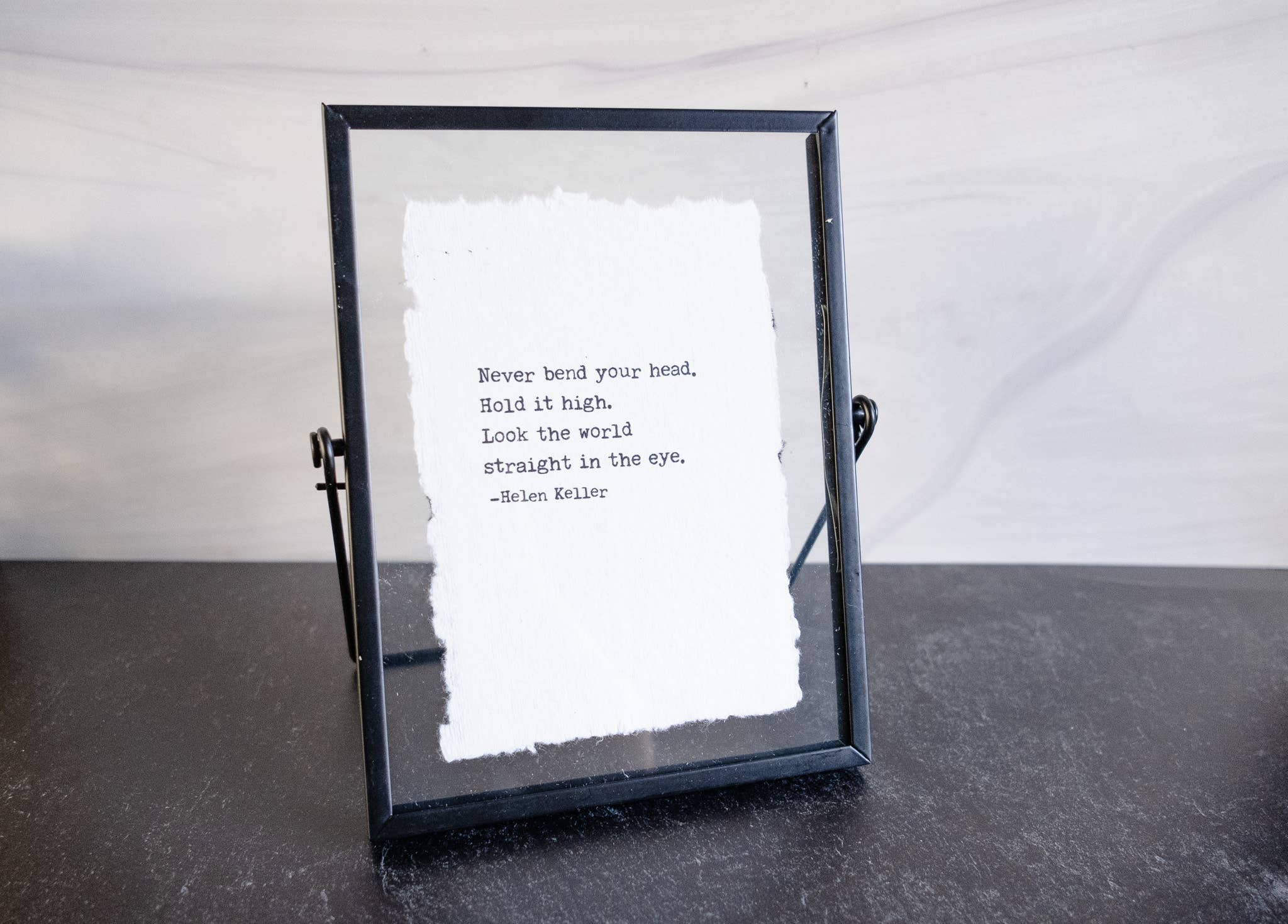 C.S. Lewis Quote | Vintage Linen Print Floating Frame: Sometimes fear does not subside- by Hart Design Co