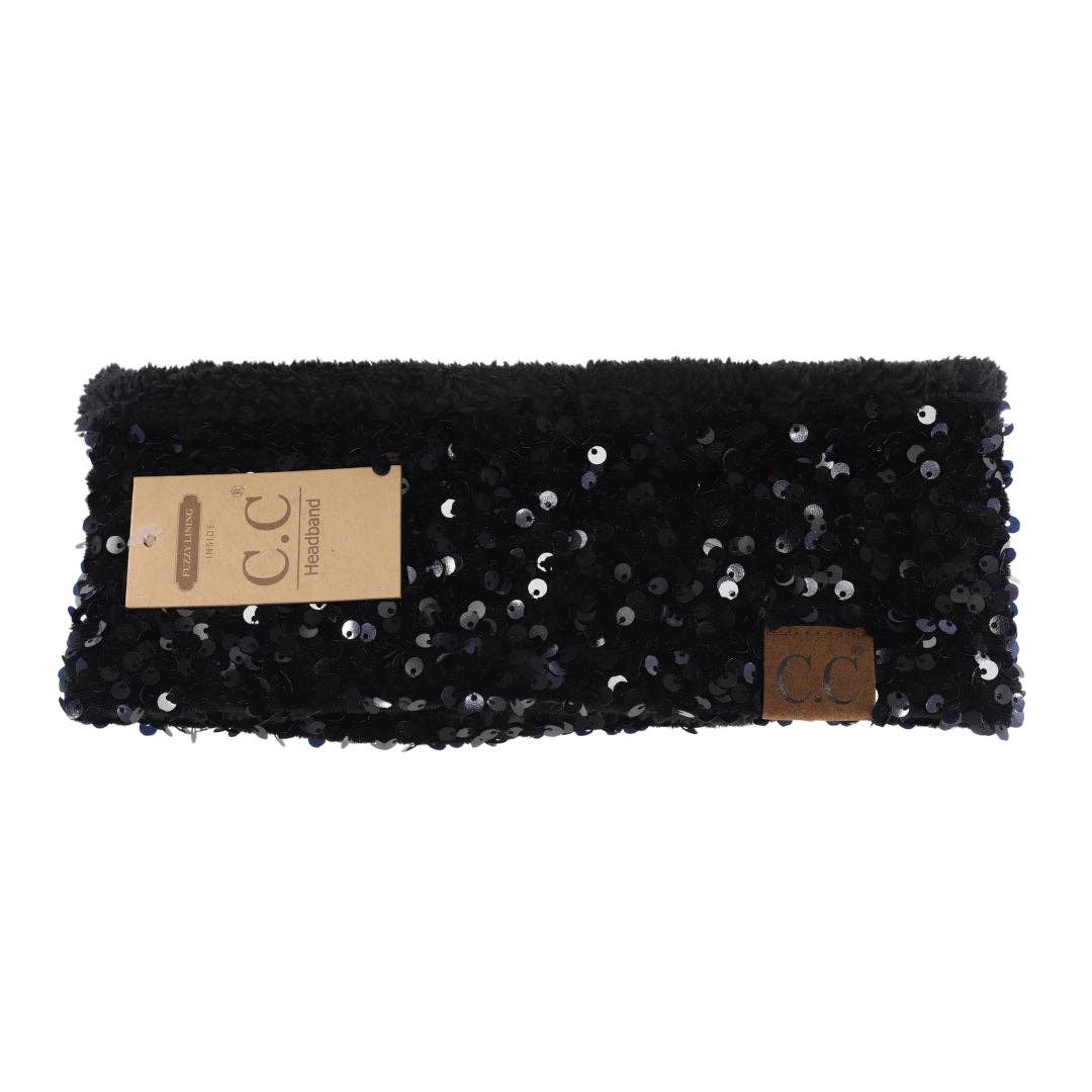 Cluster Sequin Head Wrap HWE0012
: Black