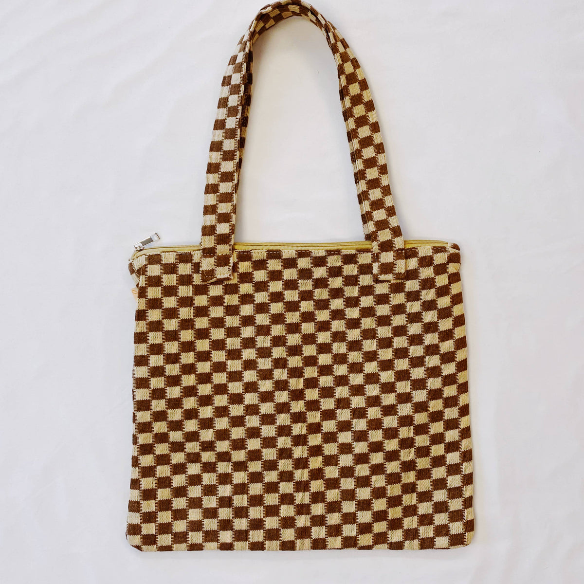 Check Yourself Zipped Tote Bag: Pink