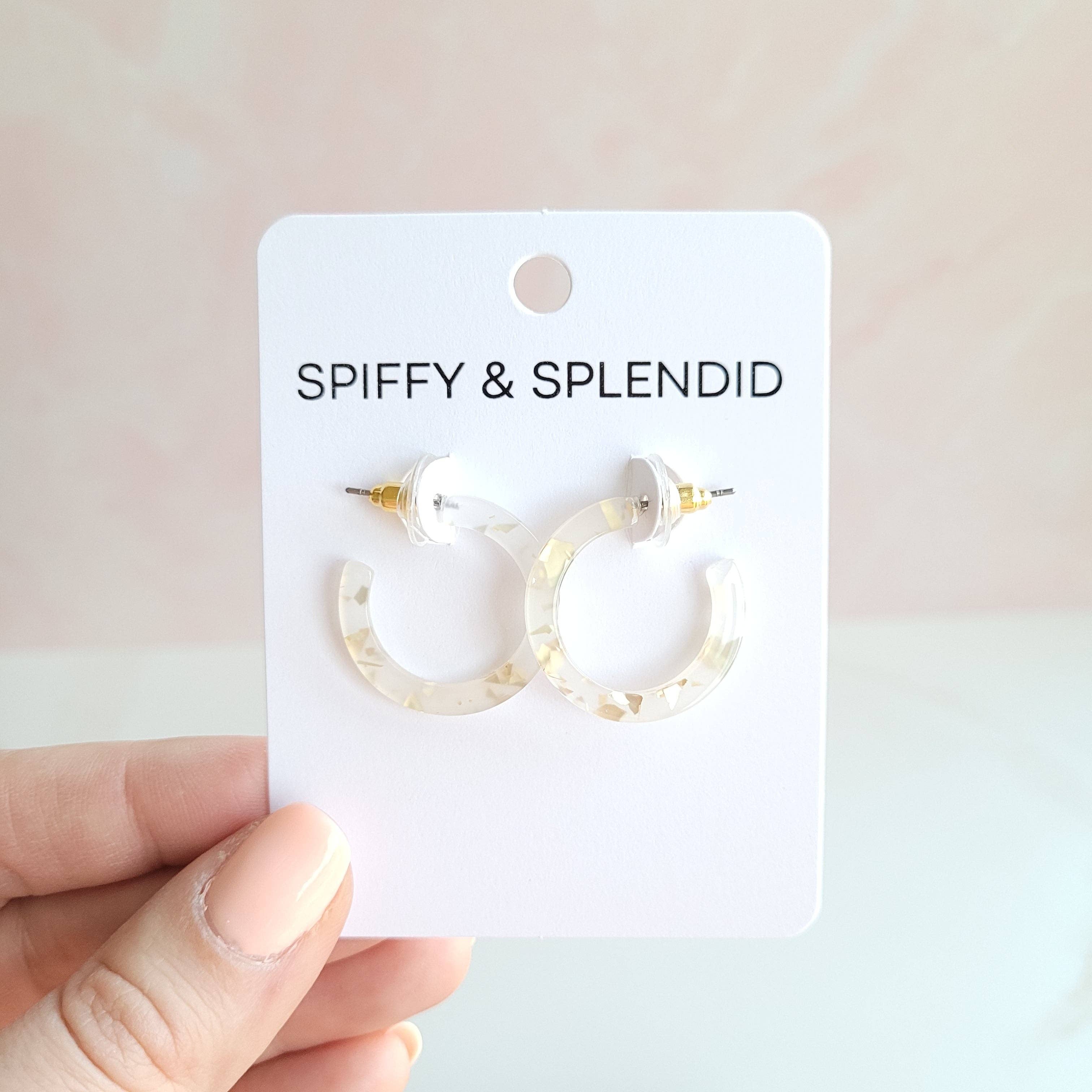 Cam Mini Hoops - Gold Flake // Earrings, Gift