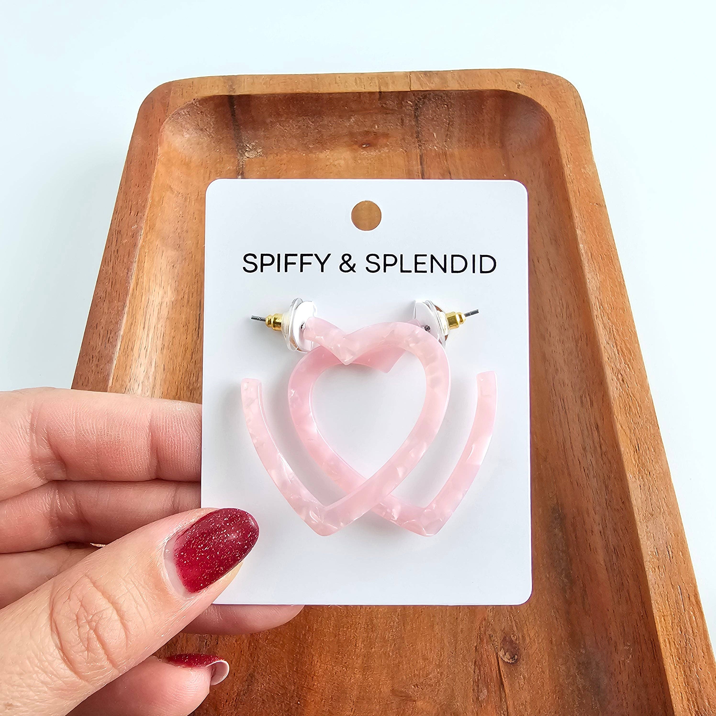 Heart Hoops - Pink // Valentine&