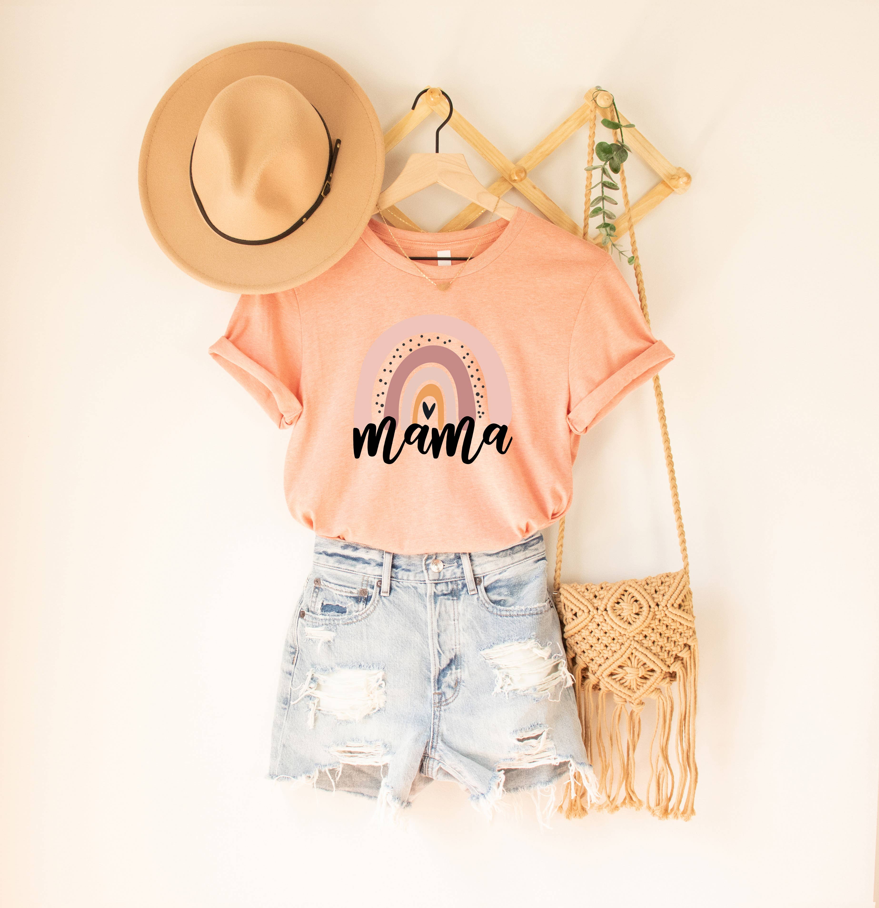 Rainbow Mama Shirt, Blessed Mama, Mother&