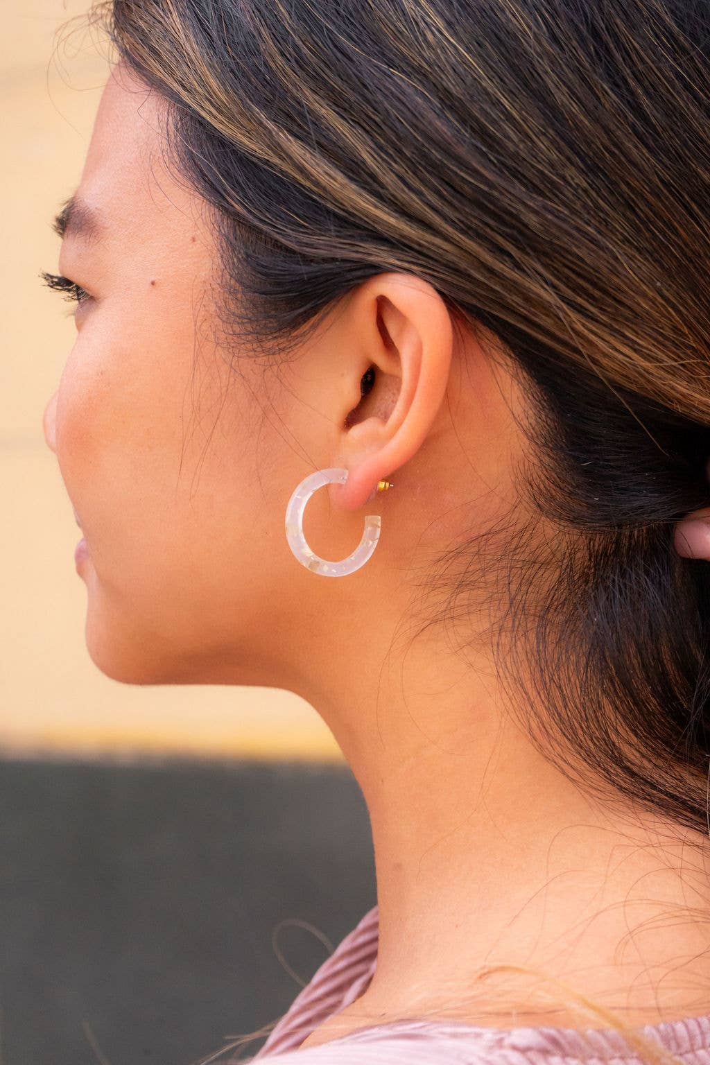 Cam Mini Hoops - Gold Flake // Earrings, Gift