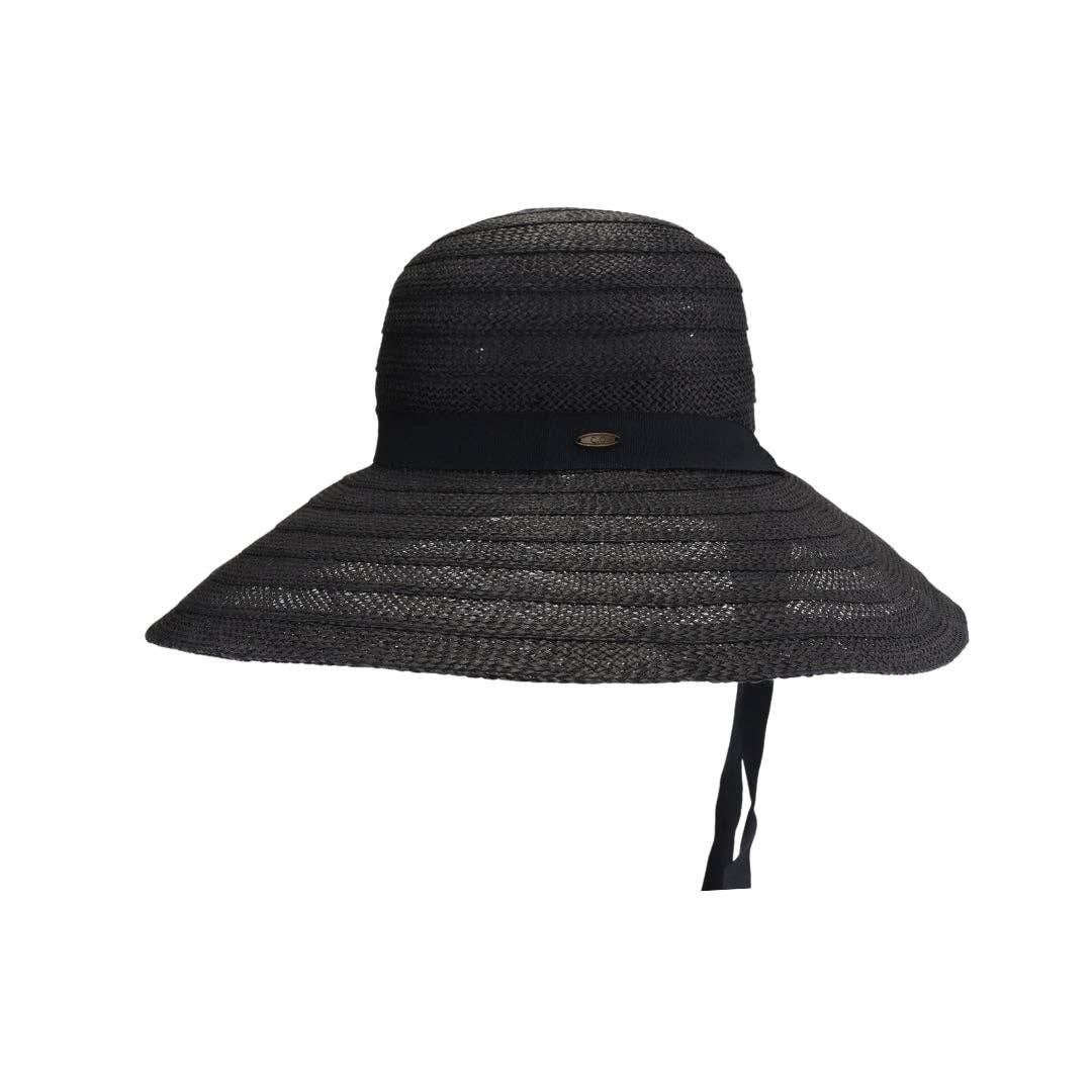 Straw Tie Band C.C Beach Hat STC0011: Natural