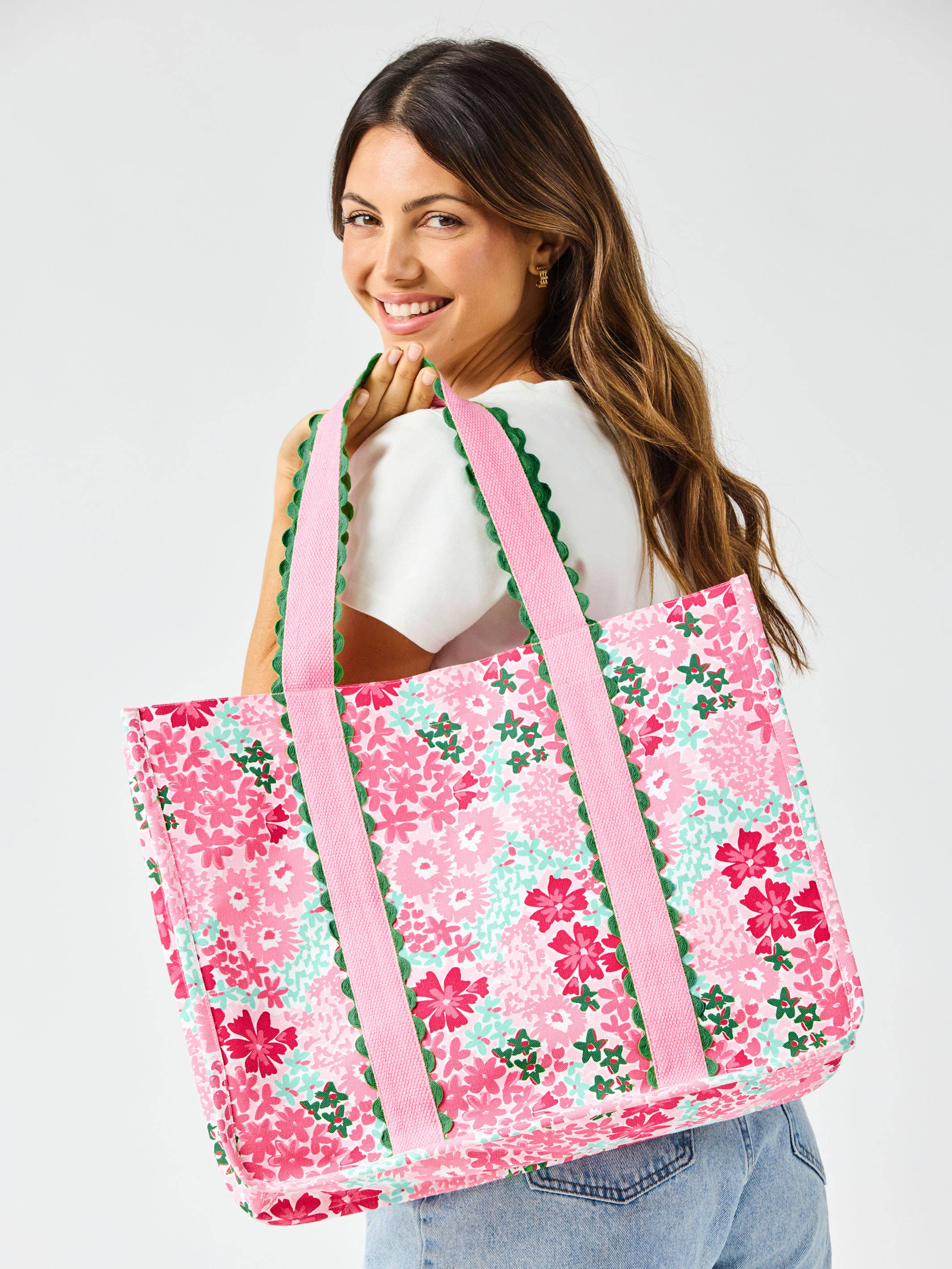 Capri Caryall Tote Bag | Petal Perfect by Mary Square