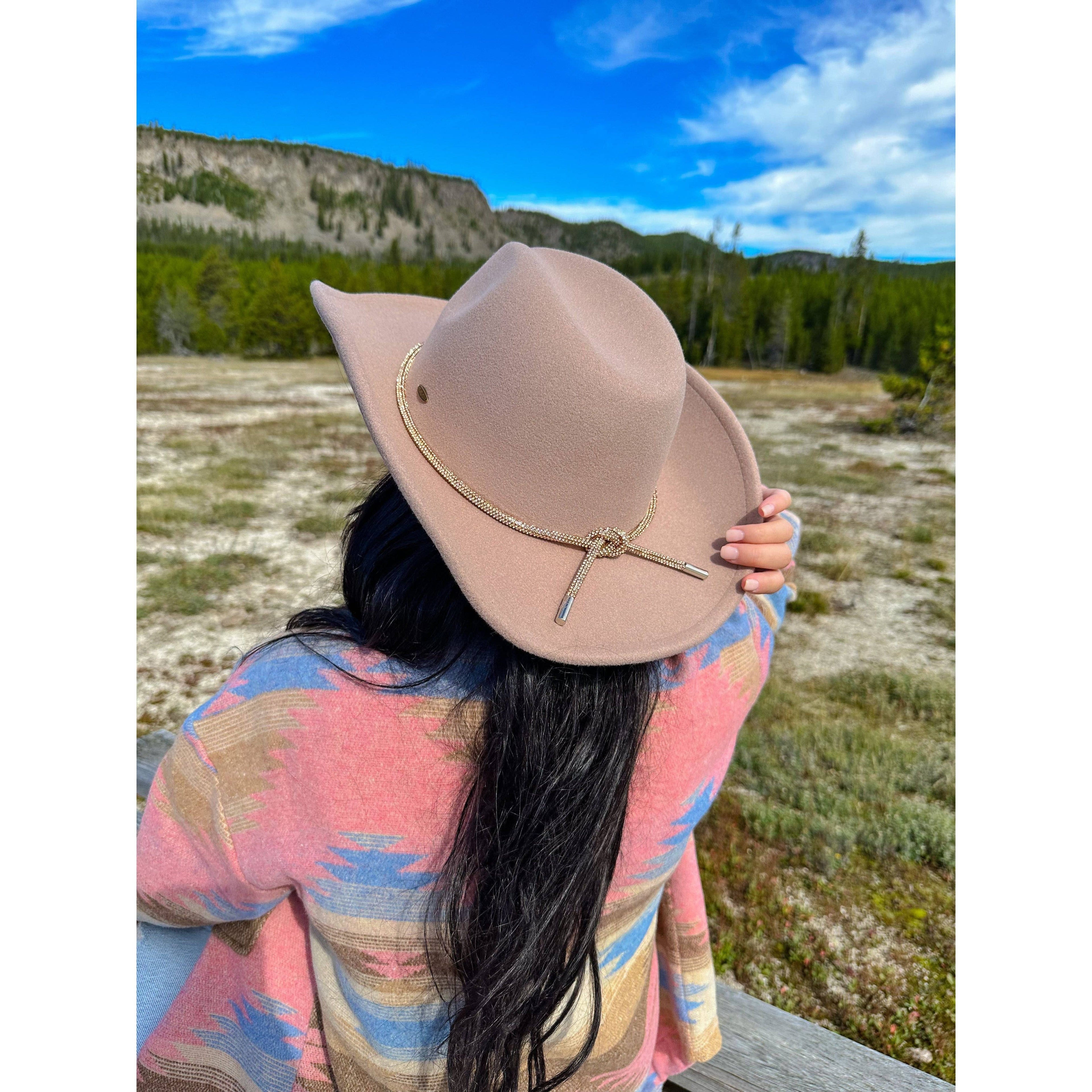 Reno Vegan Fabric Cowboy Hat Rose