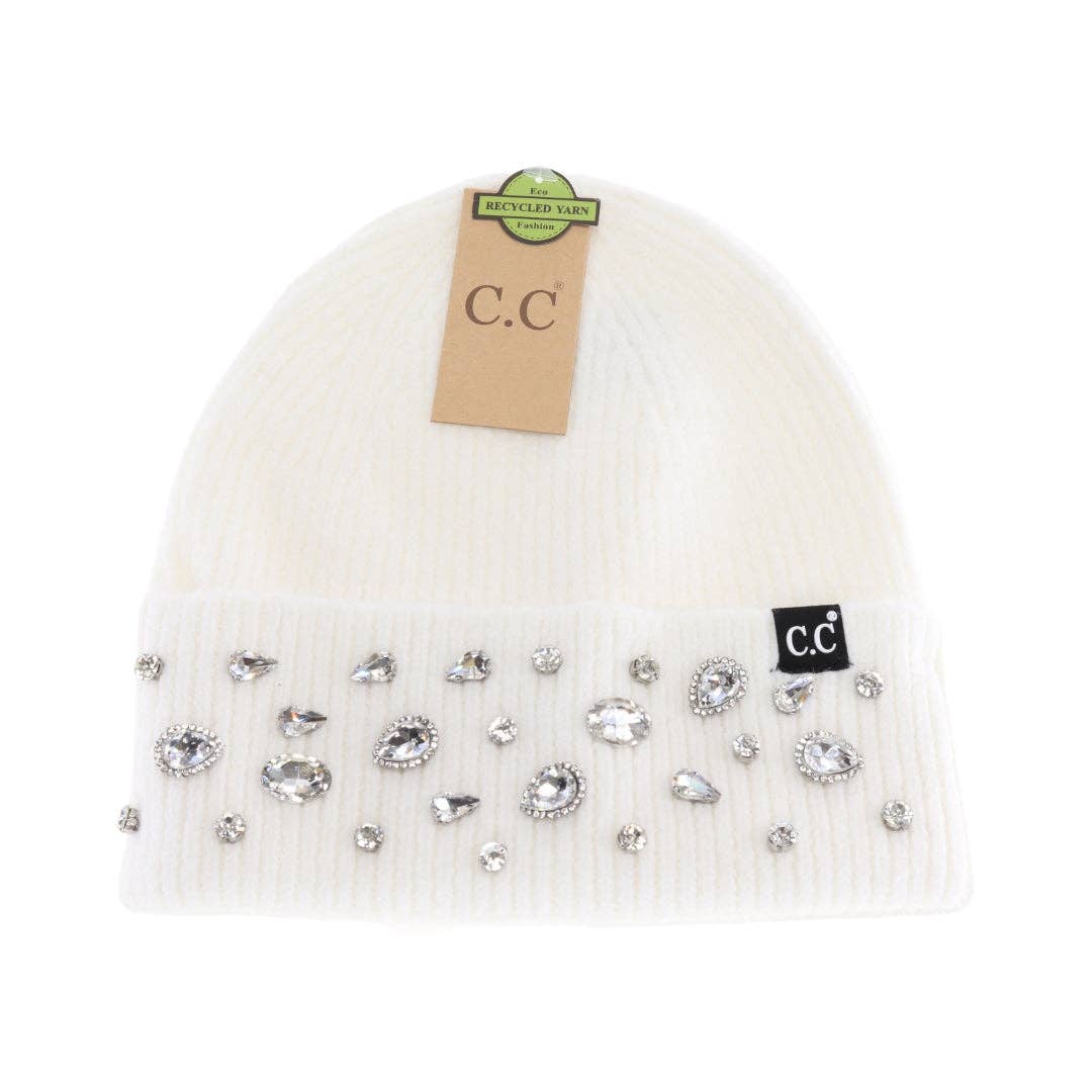 Rhinestone Charm Cuff C.C Beanie HTE0011: Camel