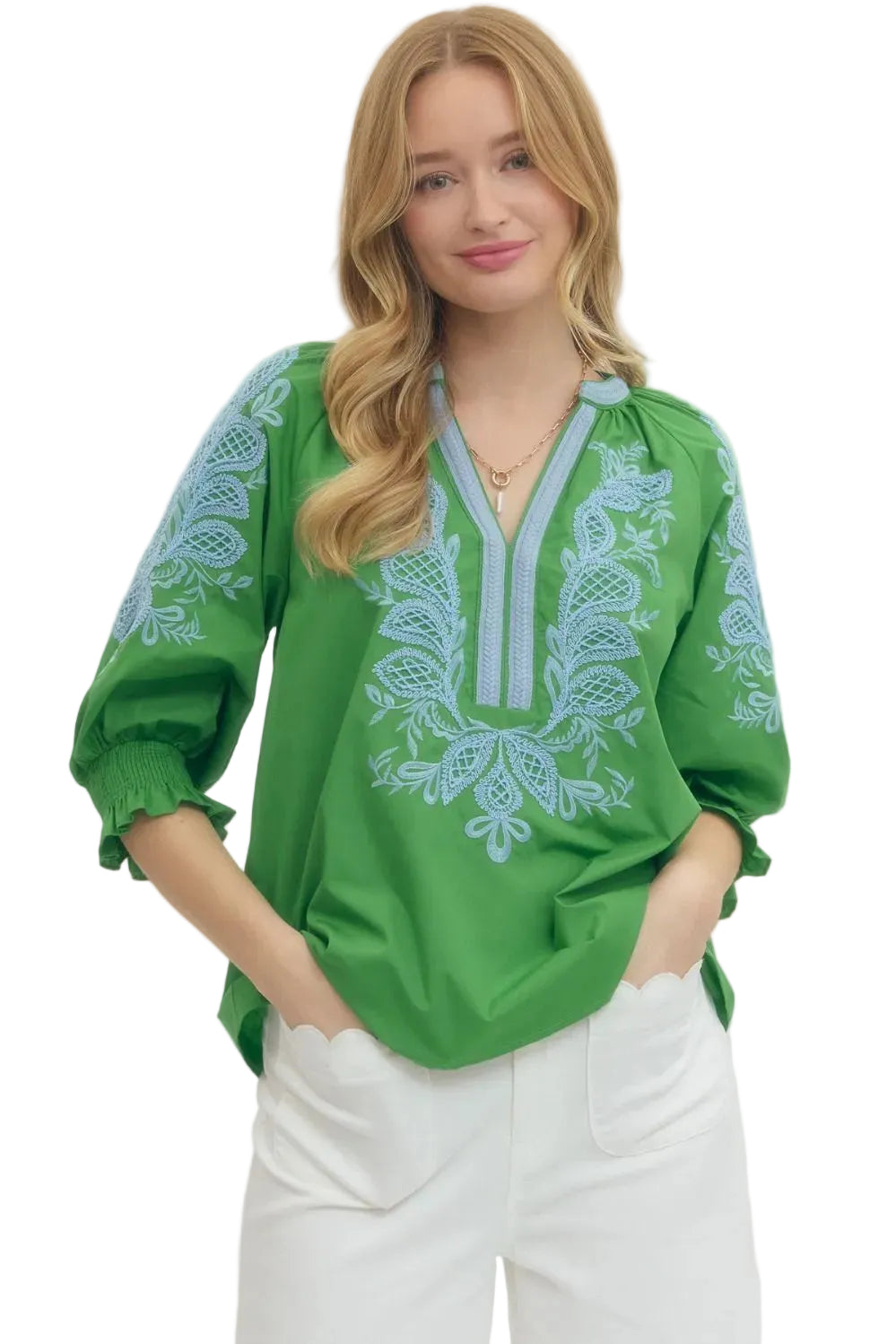 Nadia Embroidered Top