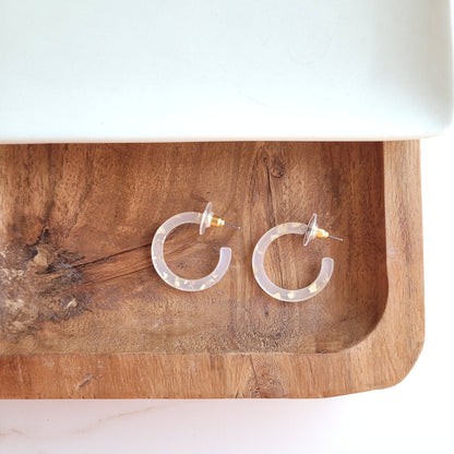Cam Mini Hoops - Gold Flake // Earrings, Gift