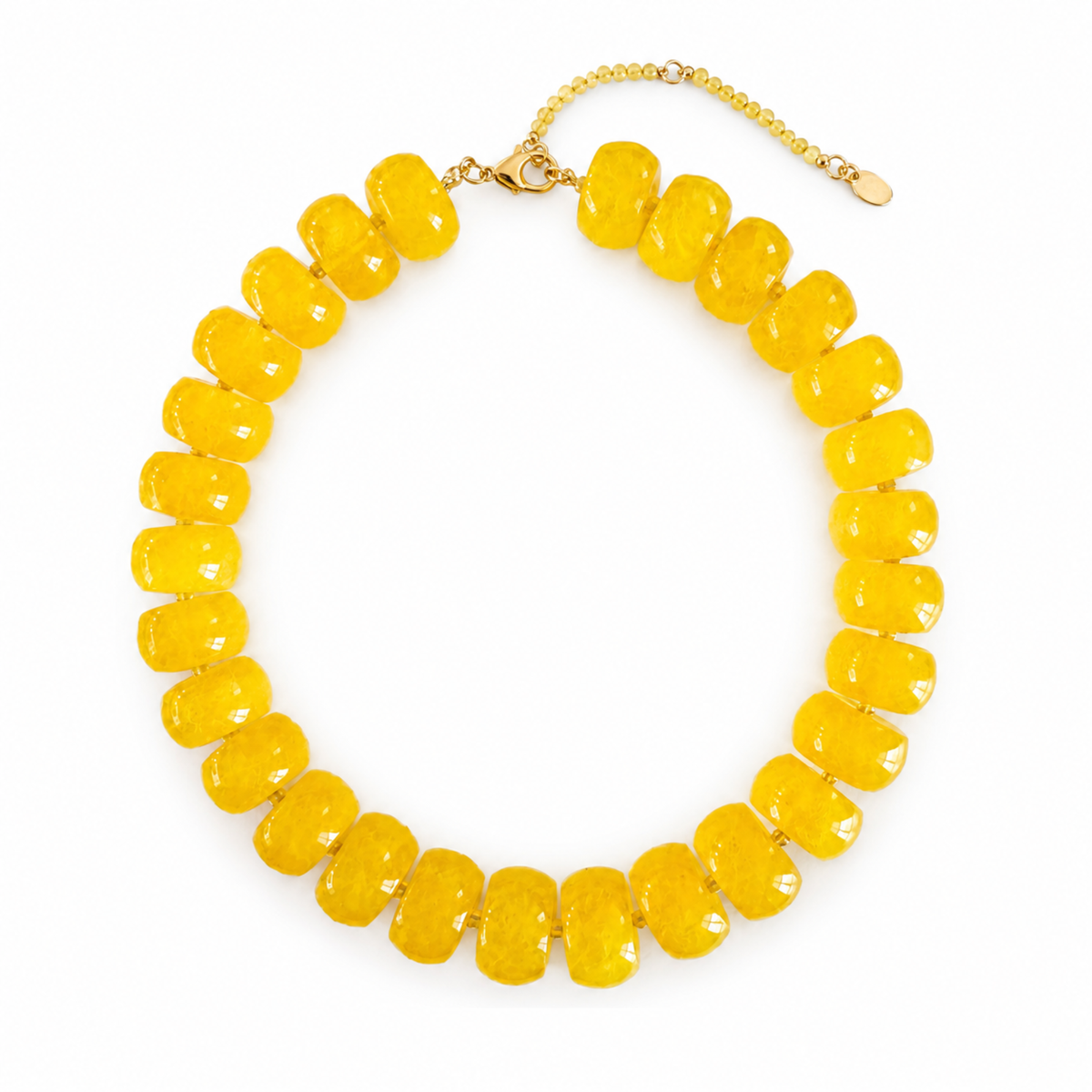 Chunky Resin &amp; Natural Stone Bead Necklace: Red Jasper Glow