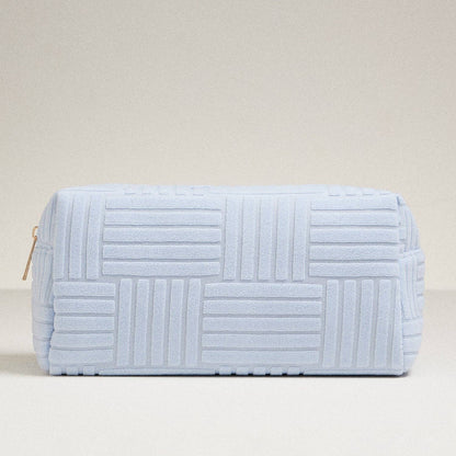 Luxe Terry fabric Travel Pouch-Large: Light Blue / One / 5AC78039