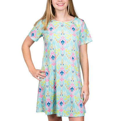 Gia T-Shirt Dress - Spring 2025 *: Navy and White Diamond / Small