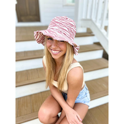 Zebra Print C.C Bucket Hat BK3923: Denim