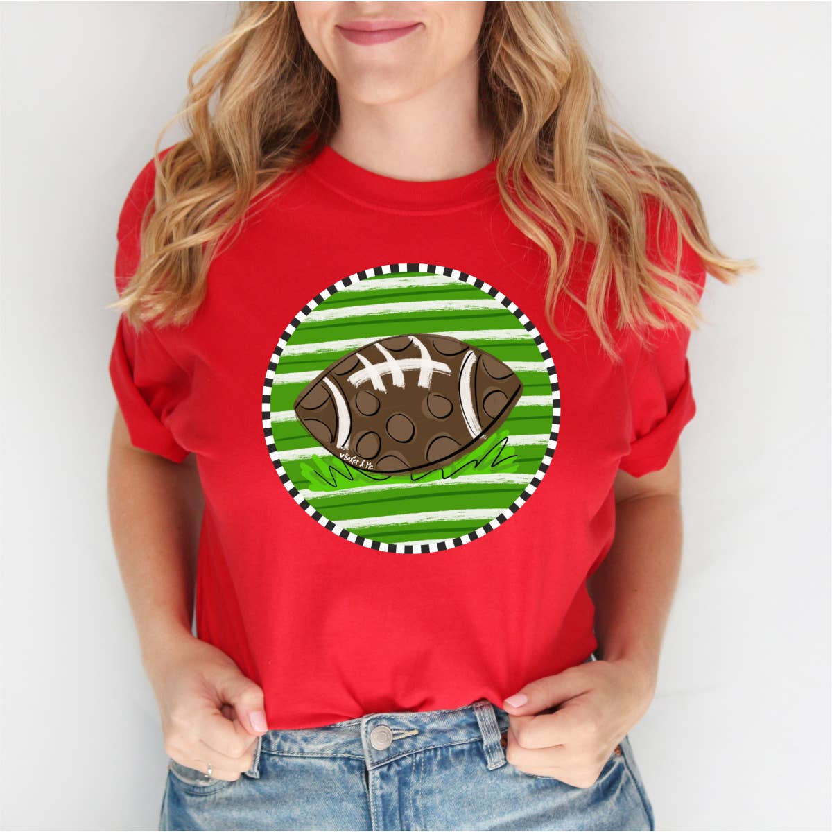Football T-Shirt - Red / Small Baxter &amp; Me