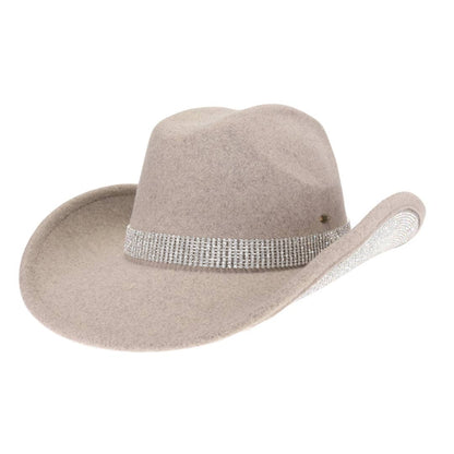 Tinseltown Rhinestone Cowboy Hat VCC0073: Hot Pink/Clear