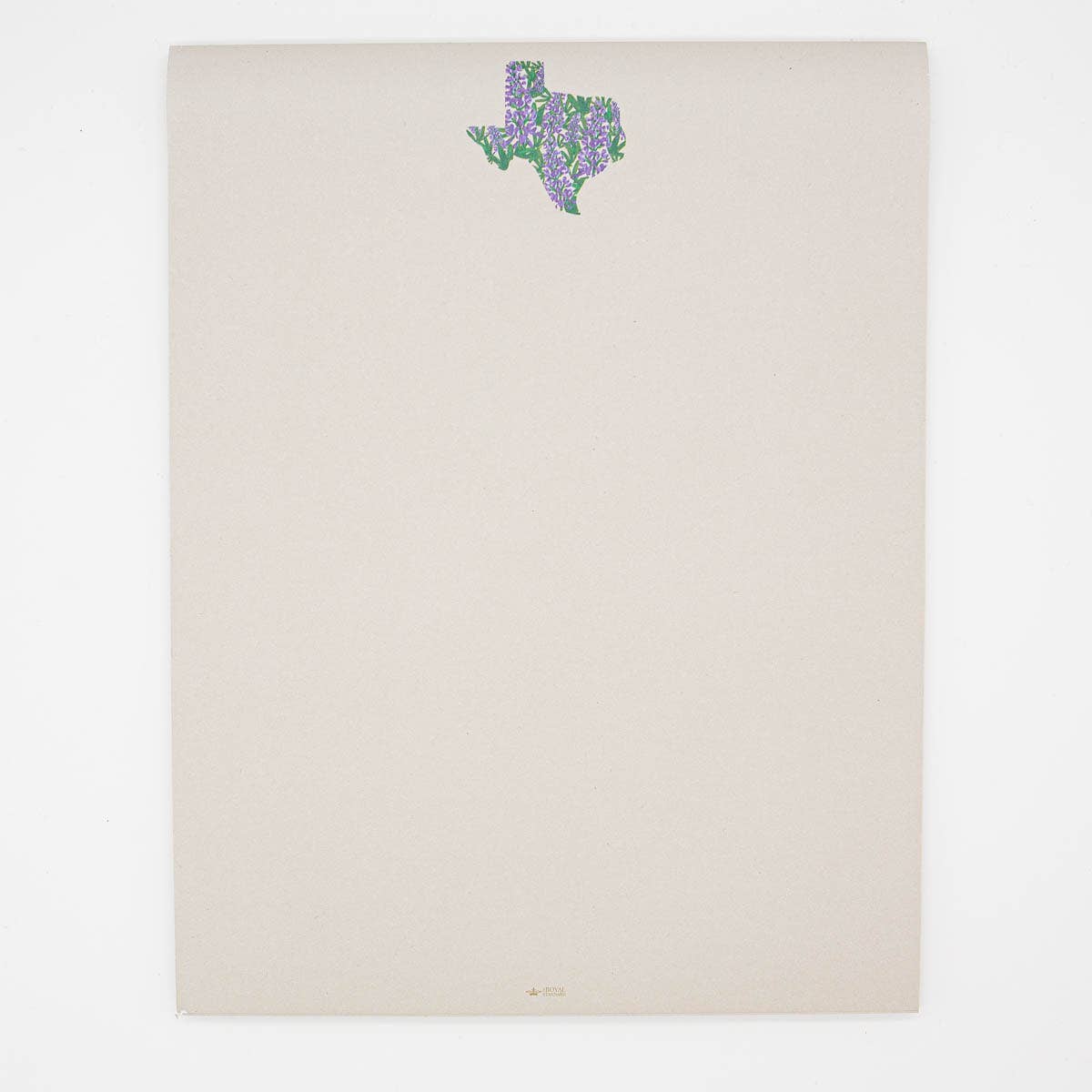 Texas Bluebonnet Notepad   Cream/Purple/Green   8.5x11