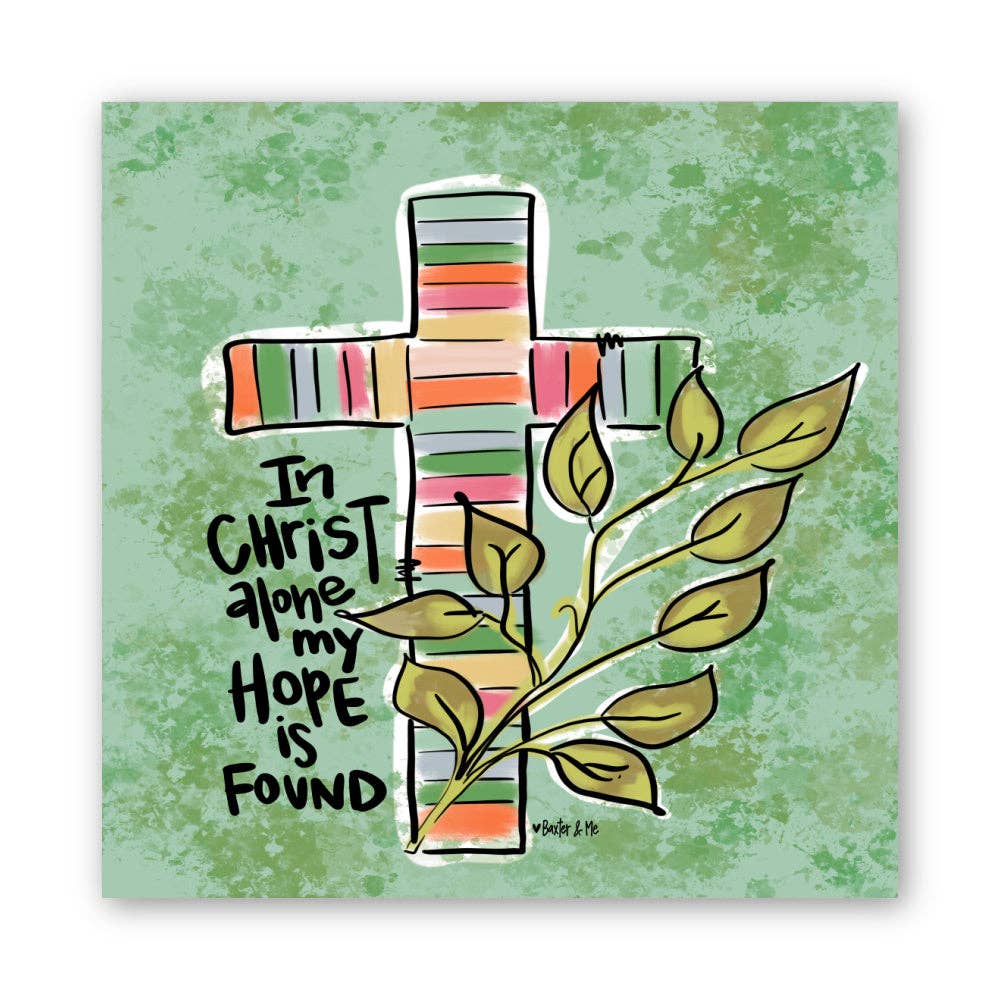In Christ Alone Wrapped Canvas: 12" x 12" Baxter &amp; Me