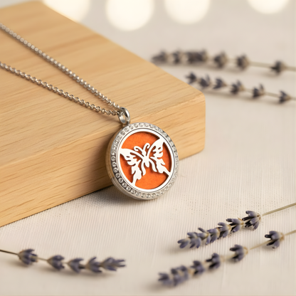 Butterfly Essential Oil Diffuser Necklace