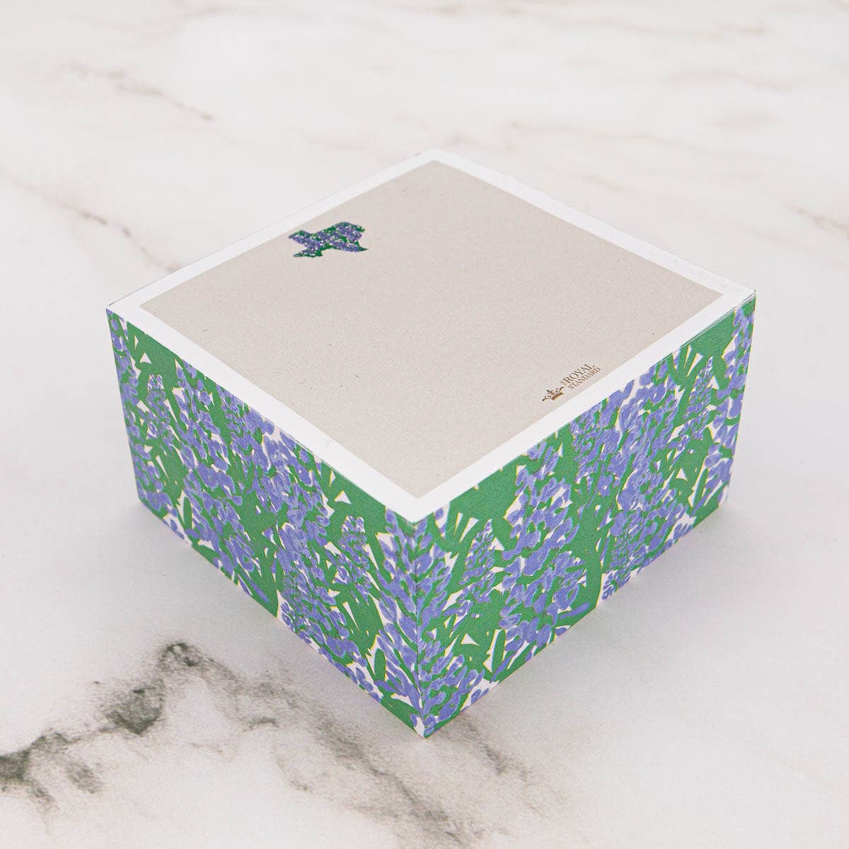 Texas Bluebonnet Note Cube   Cream/Purple/Green   3x3
