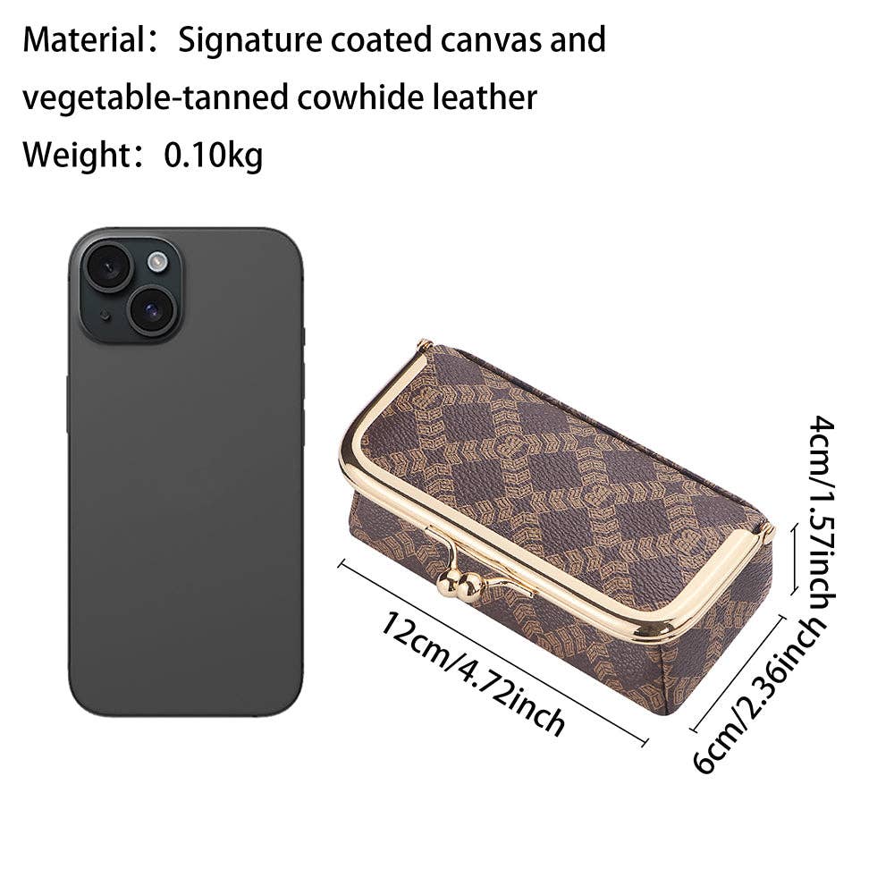5125 Canvas &amp; Leather Jewelry Case: Coffee