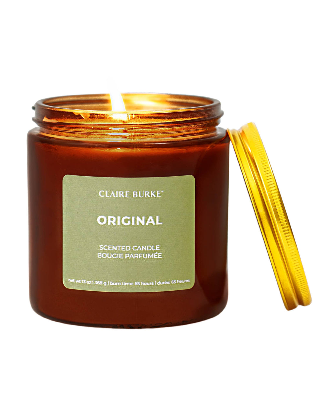 Claire Burke Original Amber Glass Filled Candle : Original