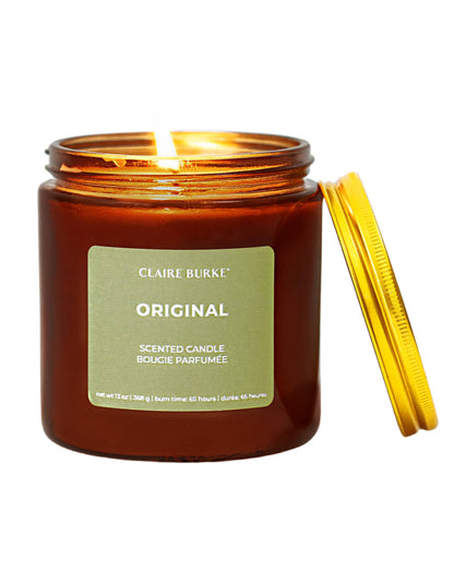 Claire Burke Original Amber Glass Filled Candle : Original
