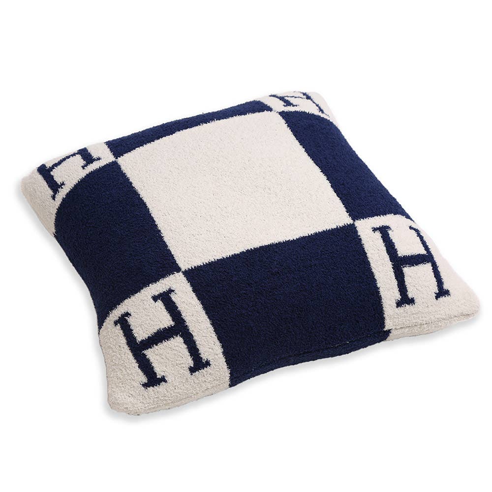 H Patterned Cushion Cover / Pillow Case
: Blue