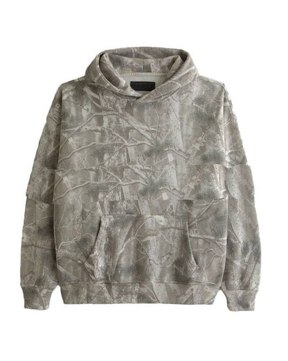 Maple Leaf Print Camouflage Essential Hoodie: NO06 / XL