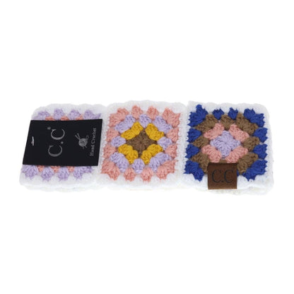 Fuzzy Lined Multi-Color Crochet Fashion Headband for Women: Beige