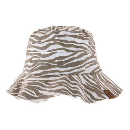 Zebra Print C.C Bucket Hat BK3923: Denim
