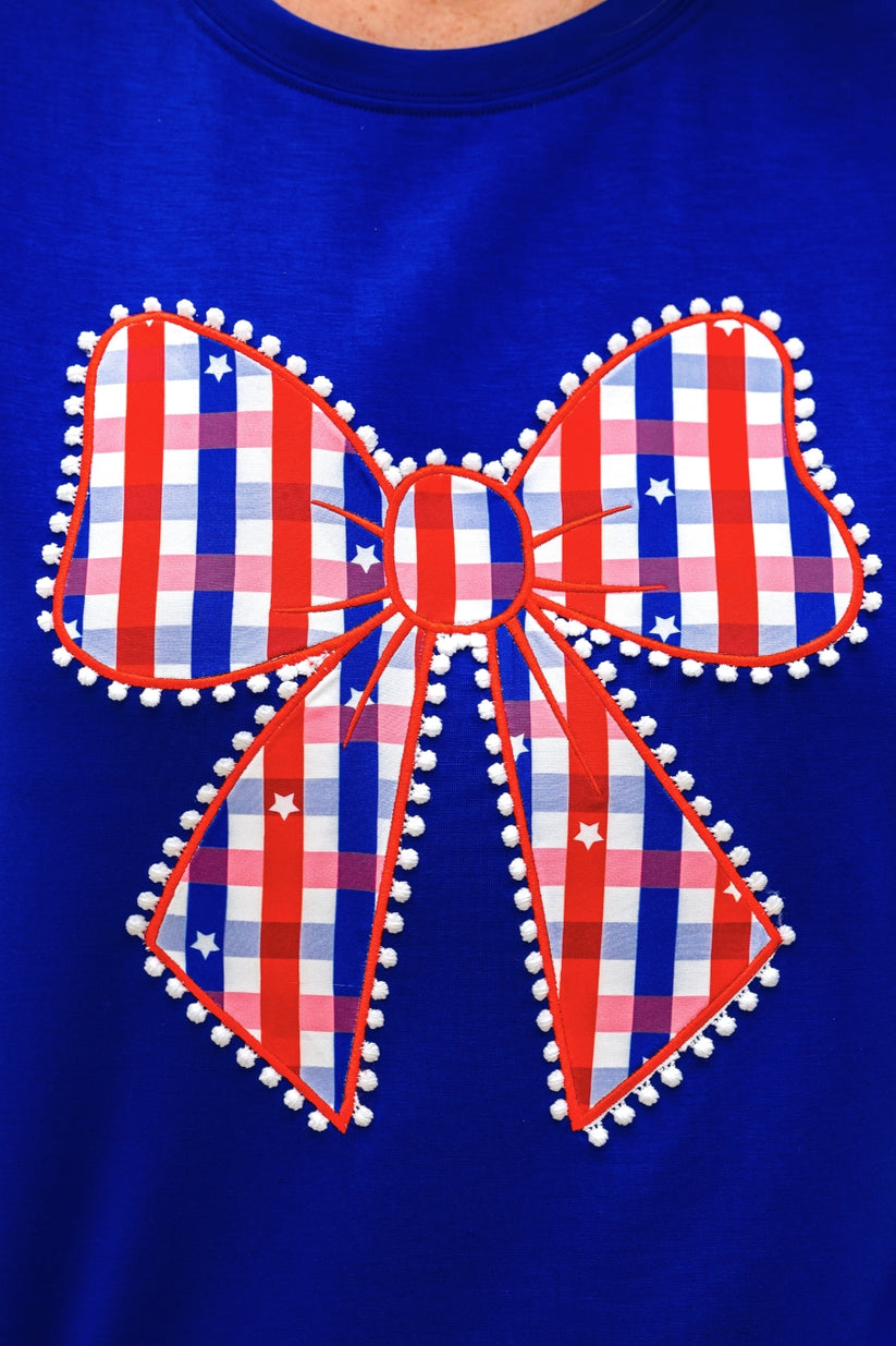 Gingham Glory Bow Luxe Tee by Jess Lea
