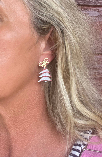Christmas Cake Festive Acrylic Earrings: Small 1.25&quot;