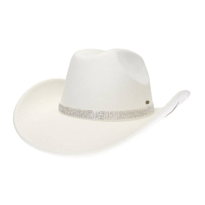 Houston Sequin Stars Cowboy Hat VCC0078: Ivory