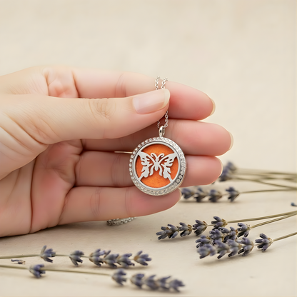 Butterfly Essential Oil Diffuser Necklace