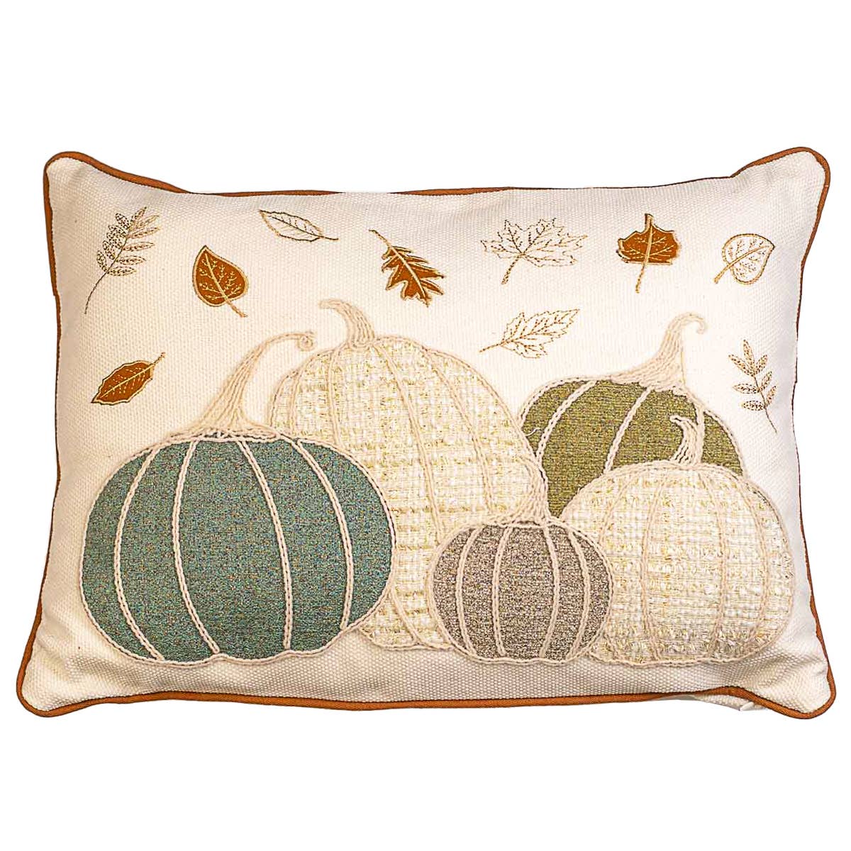 The Royal Standard Brookshire Pumpkin Lumbar Pillow   Oat/Multi   14x20
