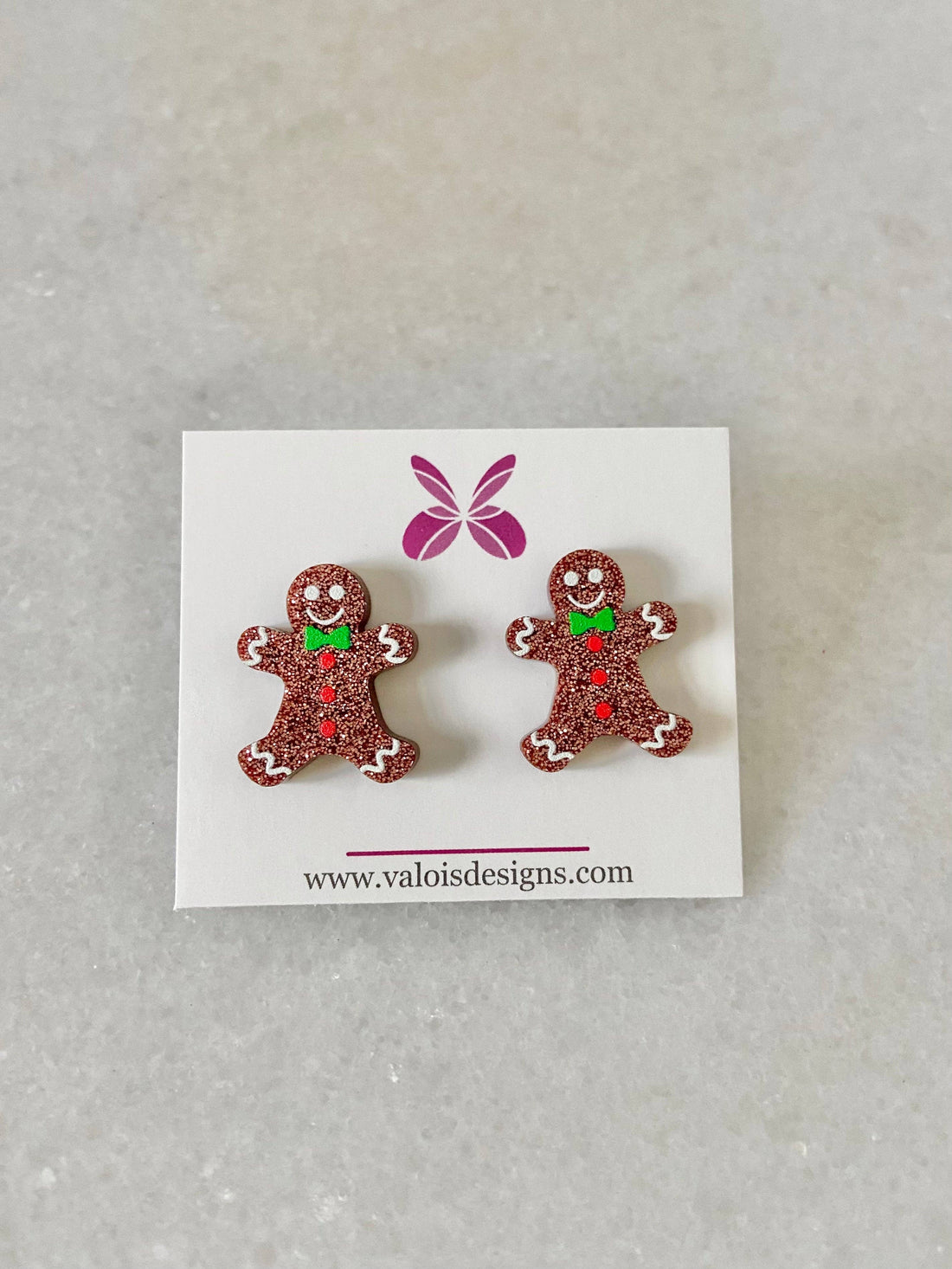 Gingerbread Man Stud Earrings