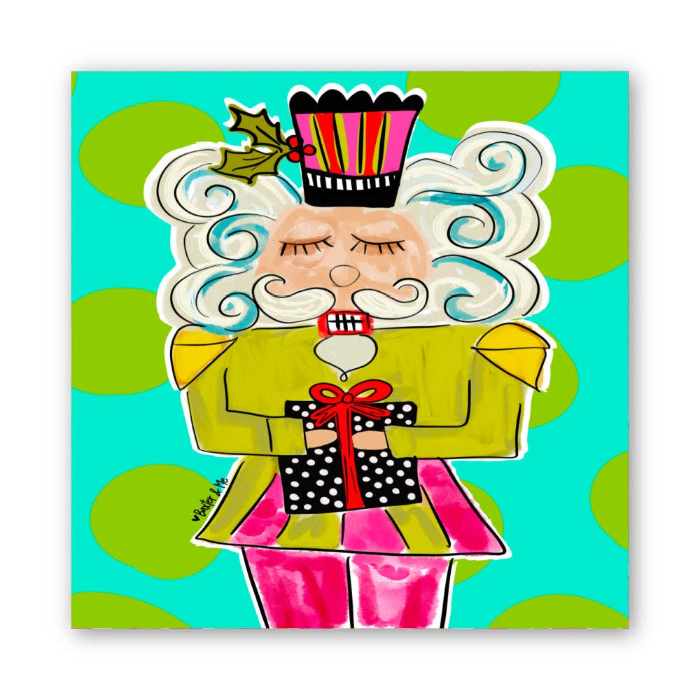 Funky Nutcracker Wrapped Canvas: 12" x 12" Baxter &amp; Me