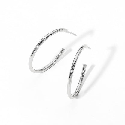 Stainless Steel Hoop Earrings
: Silver